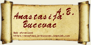 Anastasija Bučevac vizit kartica